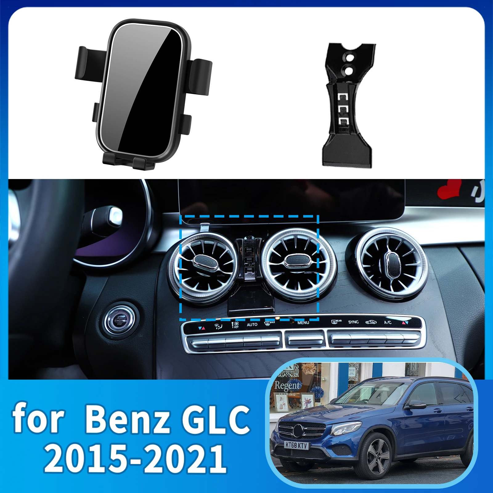 

Accessories Car Mobile Phone Holder for Benz GLC X253 C253 2015 2016 2017 2018 2019 2020 2021 GPS Bracket Navigation Stand Auto