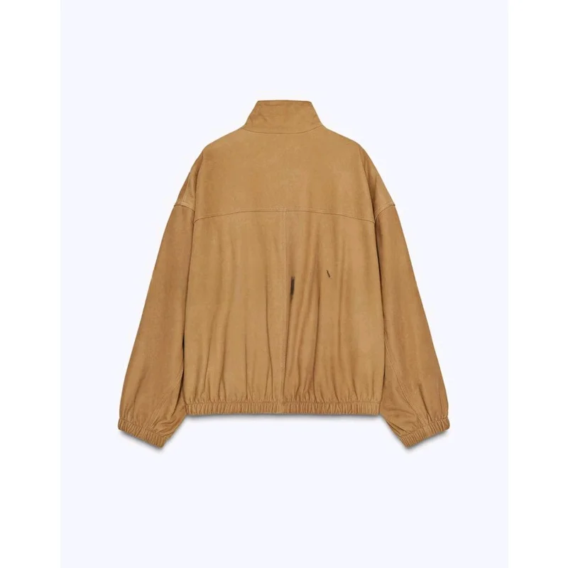 Manteau de pilote Jaet en cuir PU pour femmes, Simple, col haut, Long, Sve, coupe ample, longueur ort, bouton unique, nouvelle collection automne