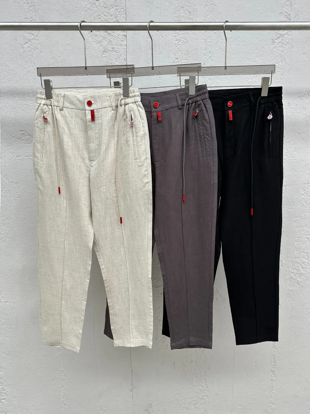 Italian Kiton Men's Breathable Linen-Blended Casual Pants