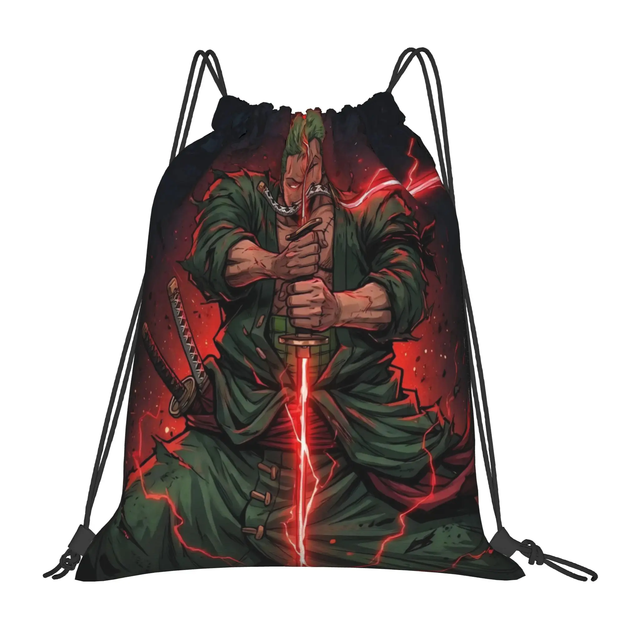 

Сумки на шнурке Roronoa Zoro One Piece, рюкзак для хранения вещей, сумка для обуви для школы и походов