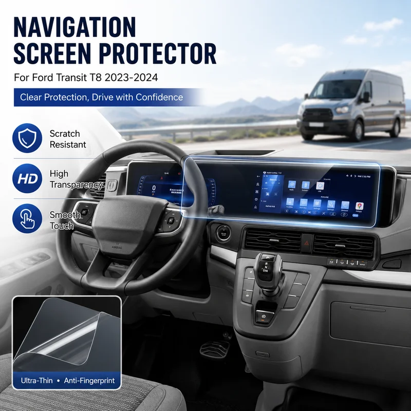 

Screen Protector For Ford Transit T8 2023-2024 Navigation Display Protective Film Car Accessories, Replacement Parts