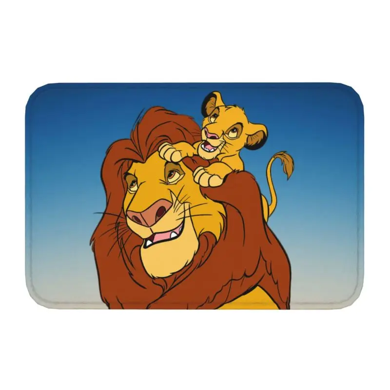 Custom The Lion King Simba And Nala Floor Door Bathroom Kitchen Mats Anti-Slip Indoor Doormat Garden Entrance Rug Carpet