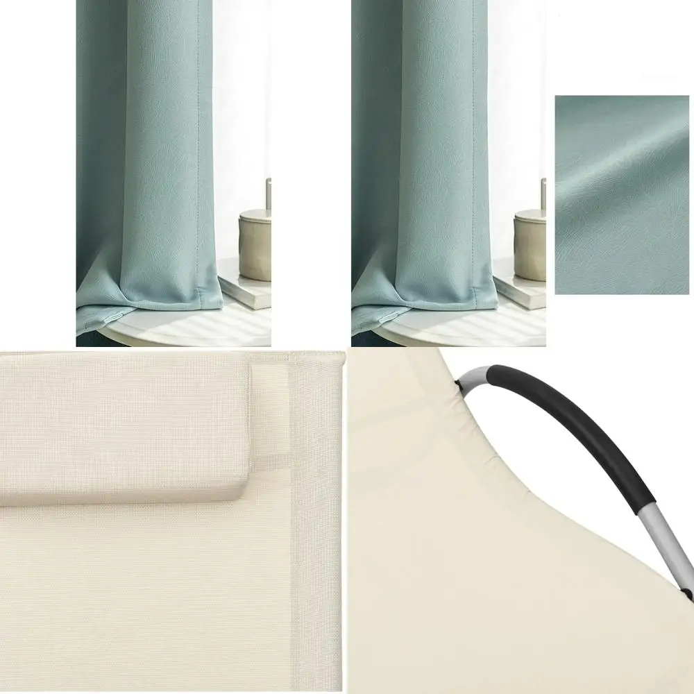 Gorden Blackout Chenille Warna Solid Penghalang Cahaya dengan Tekstur, Hijau Krem, Lebar 118 Inci