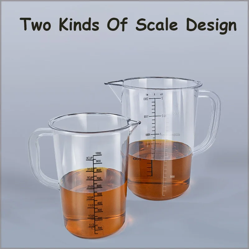 200-5000ml Large Capacity Measuring Beaker Food Grade Thick PC Plastic Heat Resistant Graduated Measuring Cup