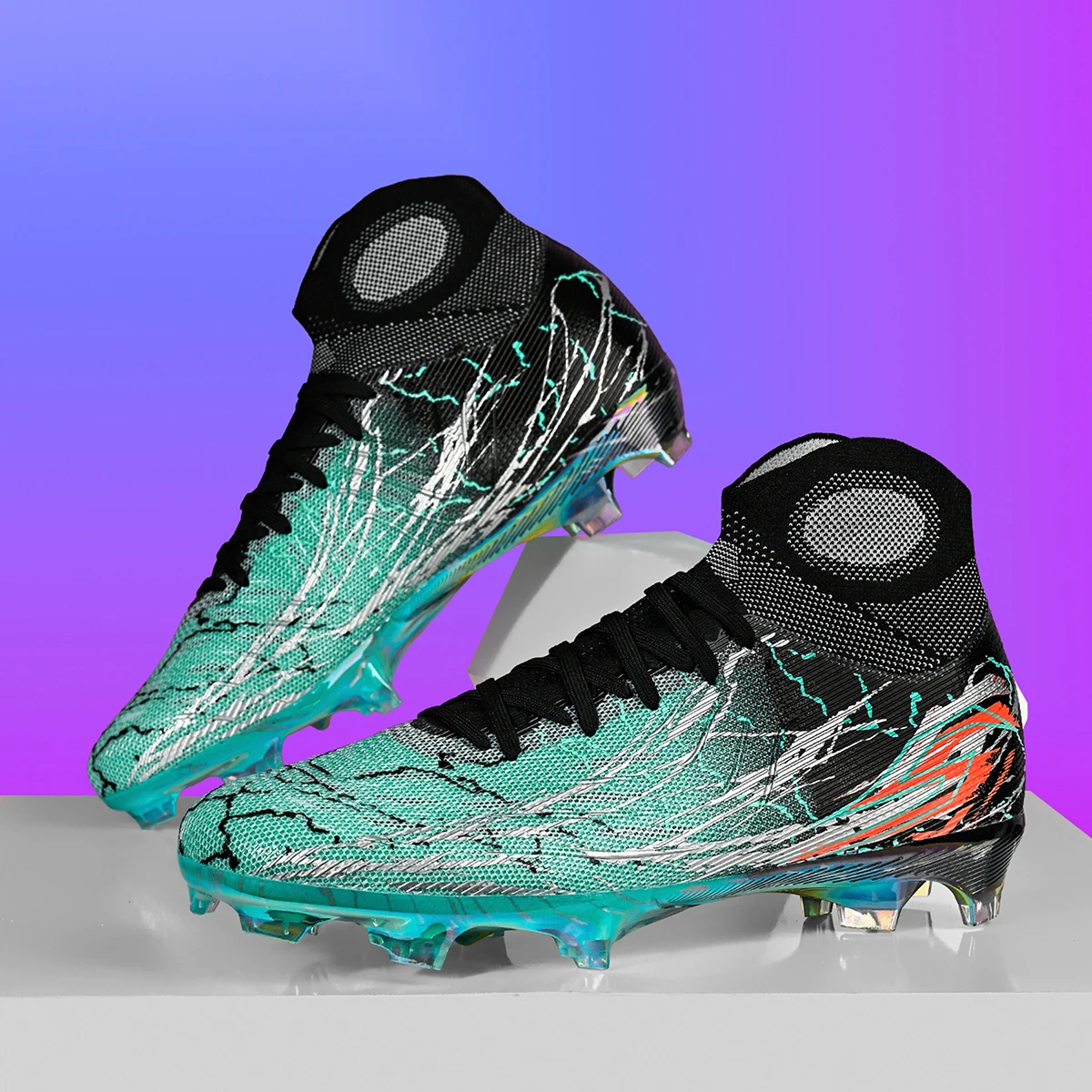 New men's electroplated soccer shoes with AG/FG spikes, professional match training shoes, a must-have for fans