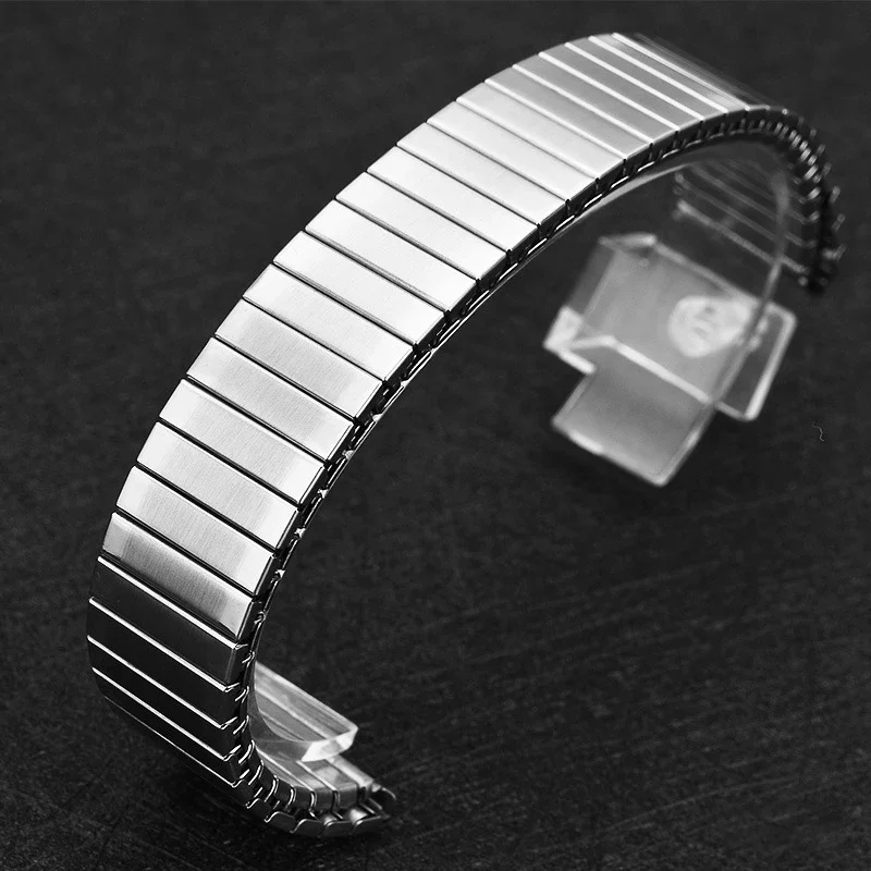 Universal Stainless Steel Watch Strap for Rolex Watchband Elastic Metal Wristband 22mm Bracelet Men Women Watch Accessories