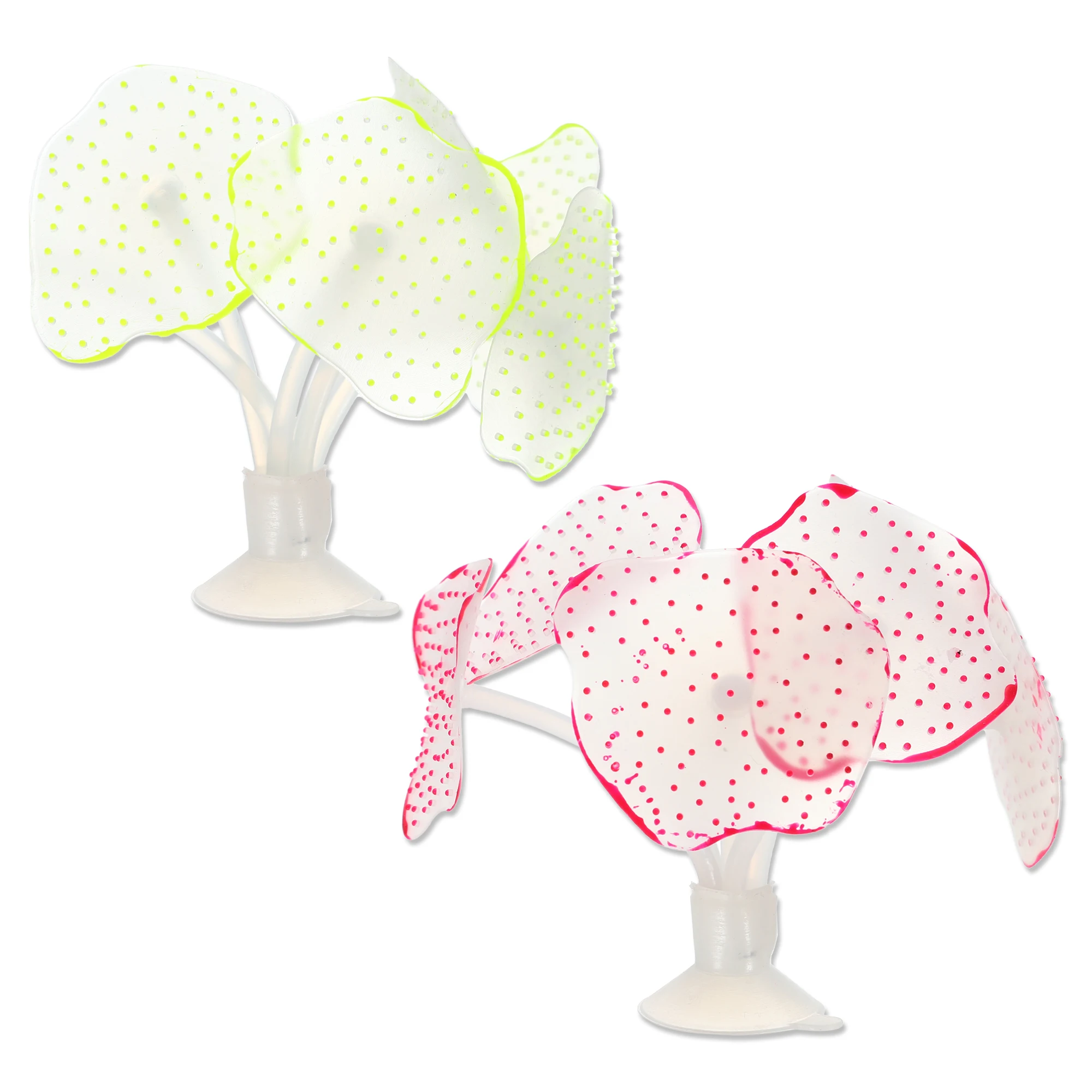 UXCELL Aquarium Artificial Coral Ornament Accessories Decorative Glowing Fish Tank Decor with Sucker Undersea Water Plants