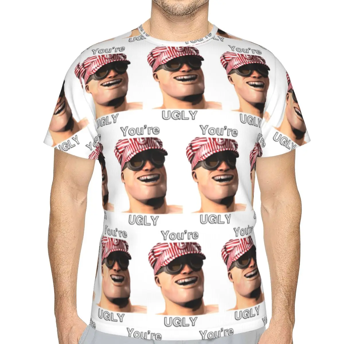 100% Cotton You're Ugly I Smell Jojo Engineer TF2 Team Fortress 2 T-Shirt Men's Classic T Shirt Men Round Neck Shirts Tops