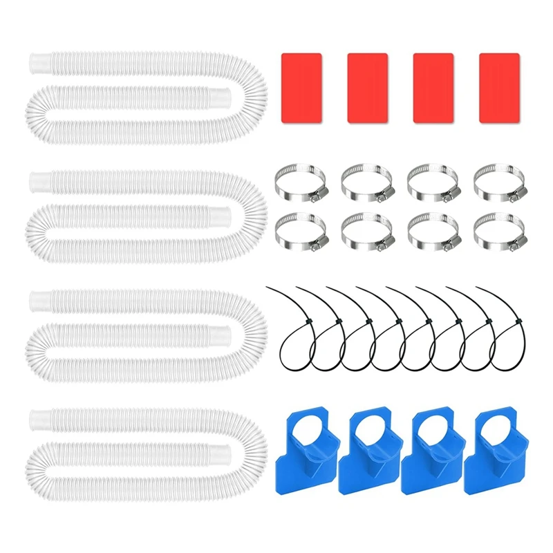 Substituição de mangueiras e tubos para bombas de filtro, Pool Pump Acessório, 330 GPH, 530 GPH, 1000 GPH, 4 Pack