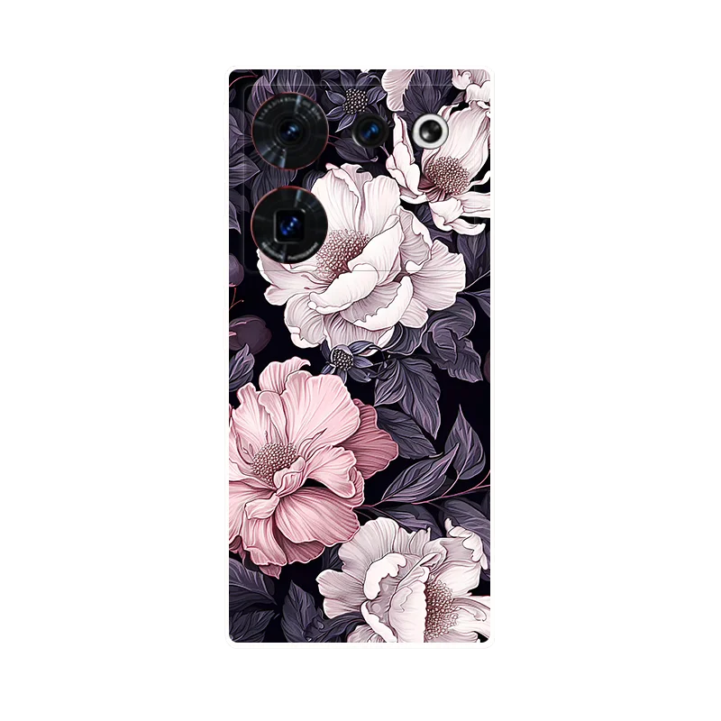 For ZTE Nubia Z50 Ultra Case Flowers Wolf Soft Silicone Phone Cover for Nubia Z50 Ultra NX712J Coque NubiaZ50Ultra Fundas