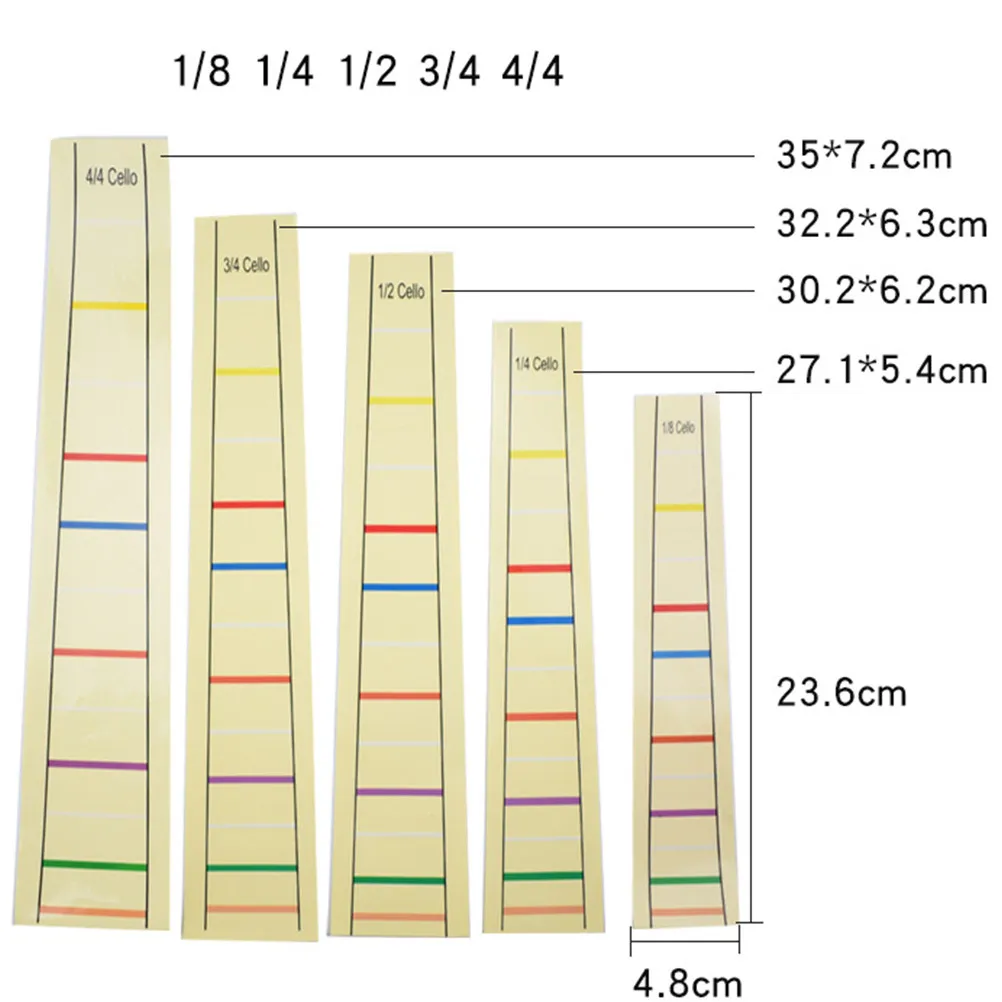 Cello Fret Decals Positions Chart Fingerboard Stickers Markers Label Fretboard Guide