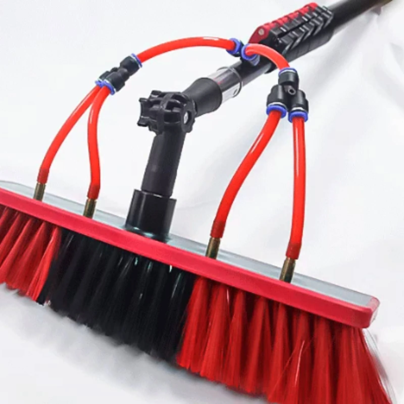 Water-Fed Pole System Titanium Alloy Water-Fed Brush Telescopic Cleaning Pole Allall-Inclusive Extendable for Cleaners, Facades