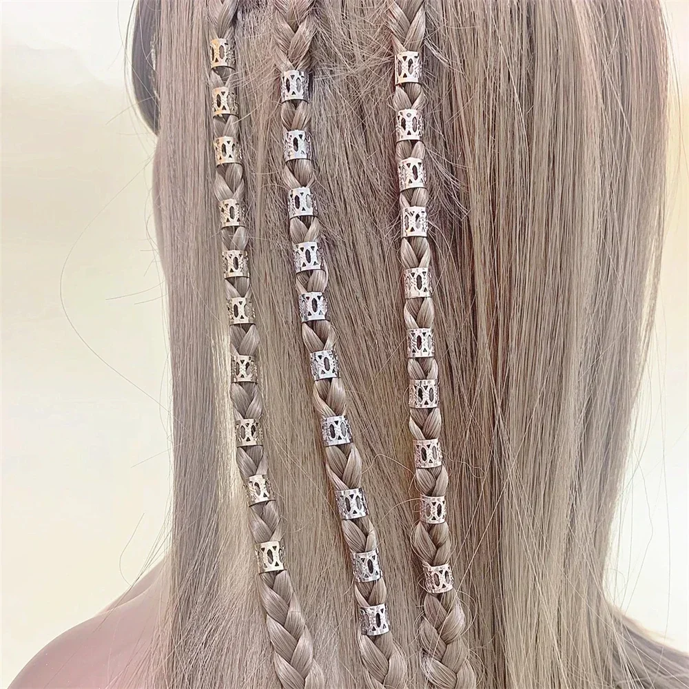 60pcs Women Spiral African Braid Hairpin for Girls Hiphop Dreadlocks Hair Rings Braids Beads Clips Accessories Bead Braider