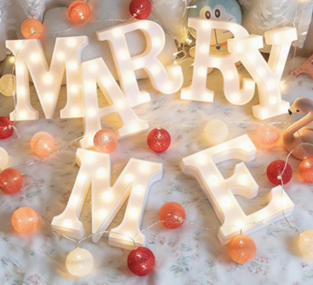Wedding Decor Marry Me Lights Marquee Letter CE RoHs 4Ft Alphabet Love Letters Led Big Giant Light Up Marquee Letters