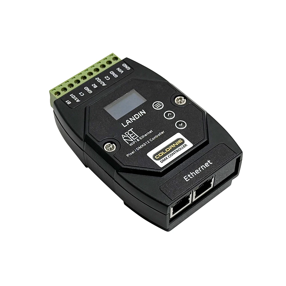 Resolume xLights Artnet/sACN To SPI Pixel Controller 2Port 1360Pixels Control WS2811 WS2812 WS2815 DMX512 For Led Strip Light