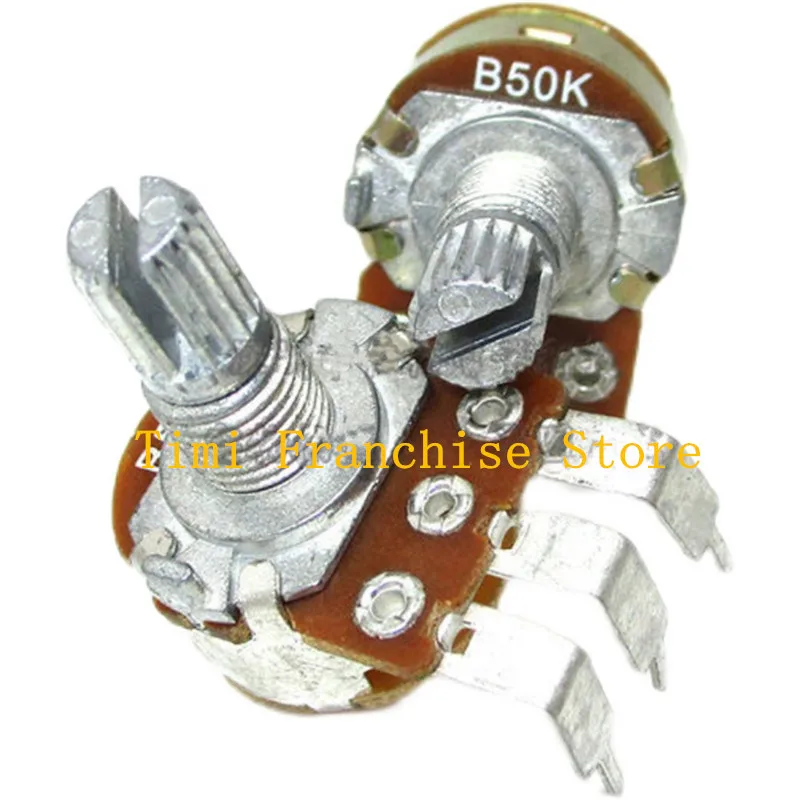 10PCS With switch 15MM Bend foot WH148 3pin 5K 10K 50K 100K 500K B5K B10K B100K B500K Potentiomete