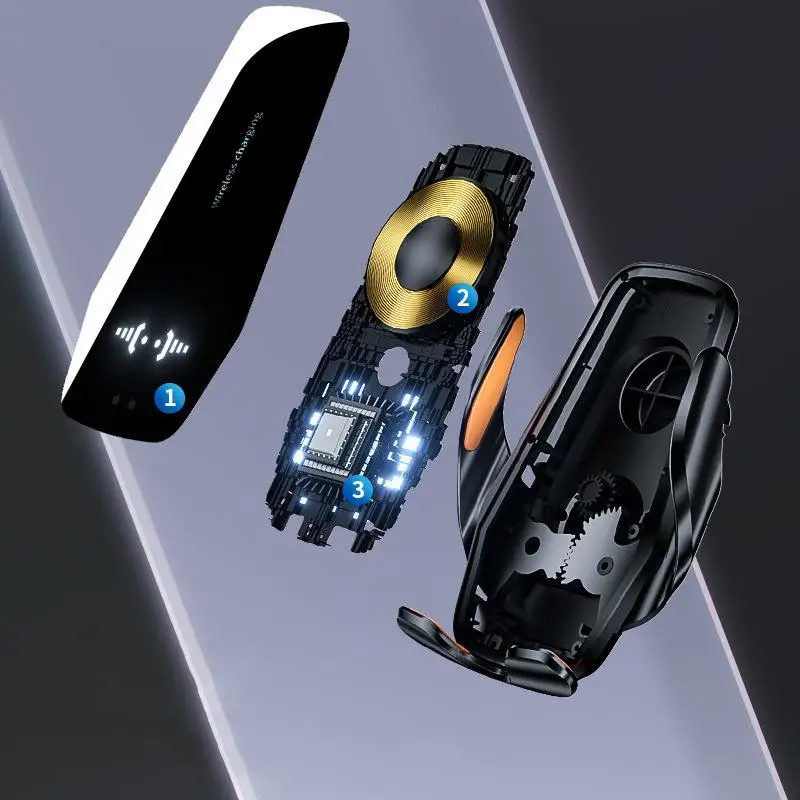 حامل ملاحة للهاتف المحمول، شحن لاسلكي، فتح ذكي، حامل ملاحة للهاتف المحمول، ملحقات السيارة، حامل السيارة