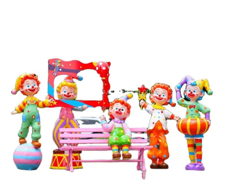 

Cartoon character sculpture for amusement park circus shopping mall decorations