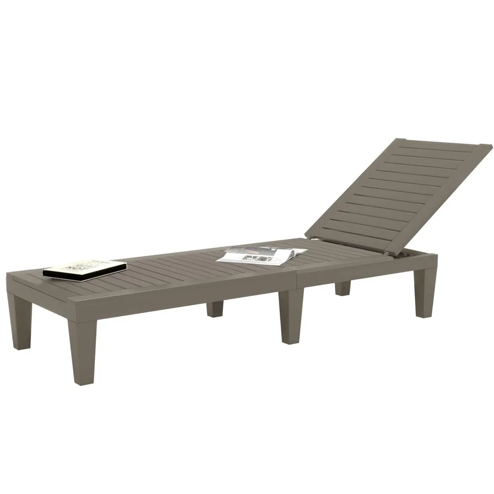 

Outdoor Chaise Lounge, Pool Lounge Chair, Waterproof & Easy Assembly Patio Lounge Chair for Garden, Pool, and Beach