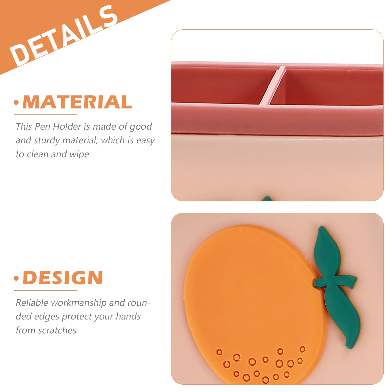 

2 Pcs Cartoon Pen Holder Strawberry Box Desk Organizer Student Office Supplies Stationery Desktop Storage