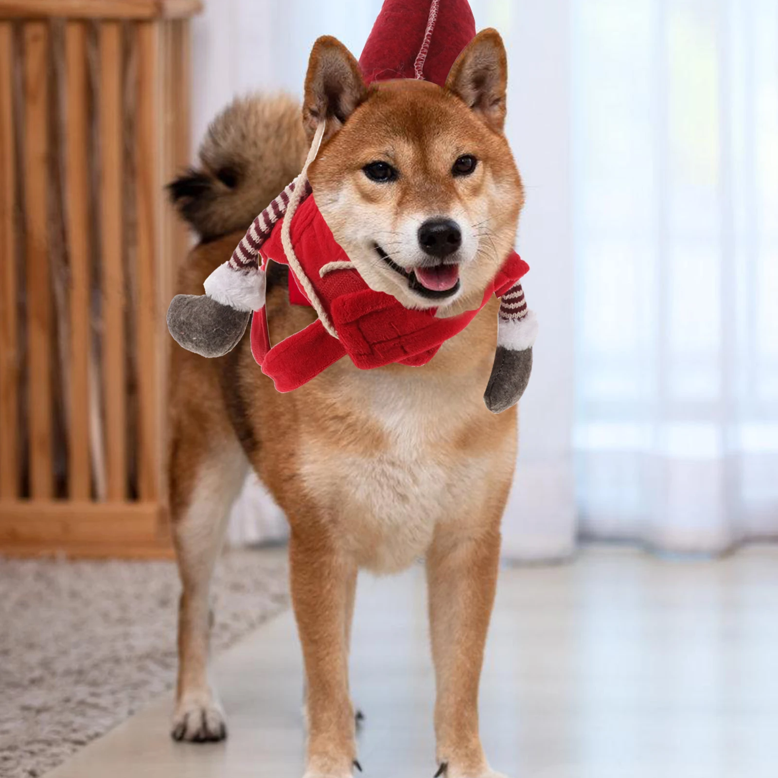 

Christmas Dog Clothes Pet Supplies Kitten Puppy Outfits Santa Costume Cotton Winter Hat Party Cat