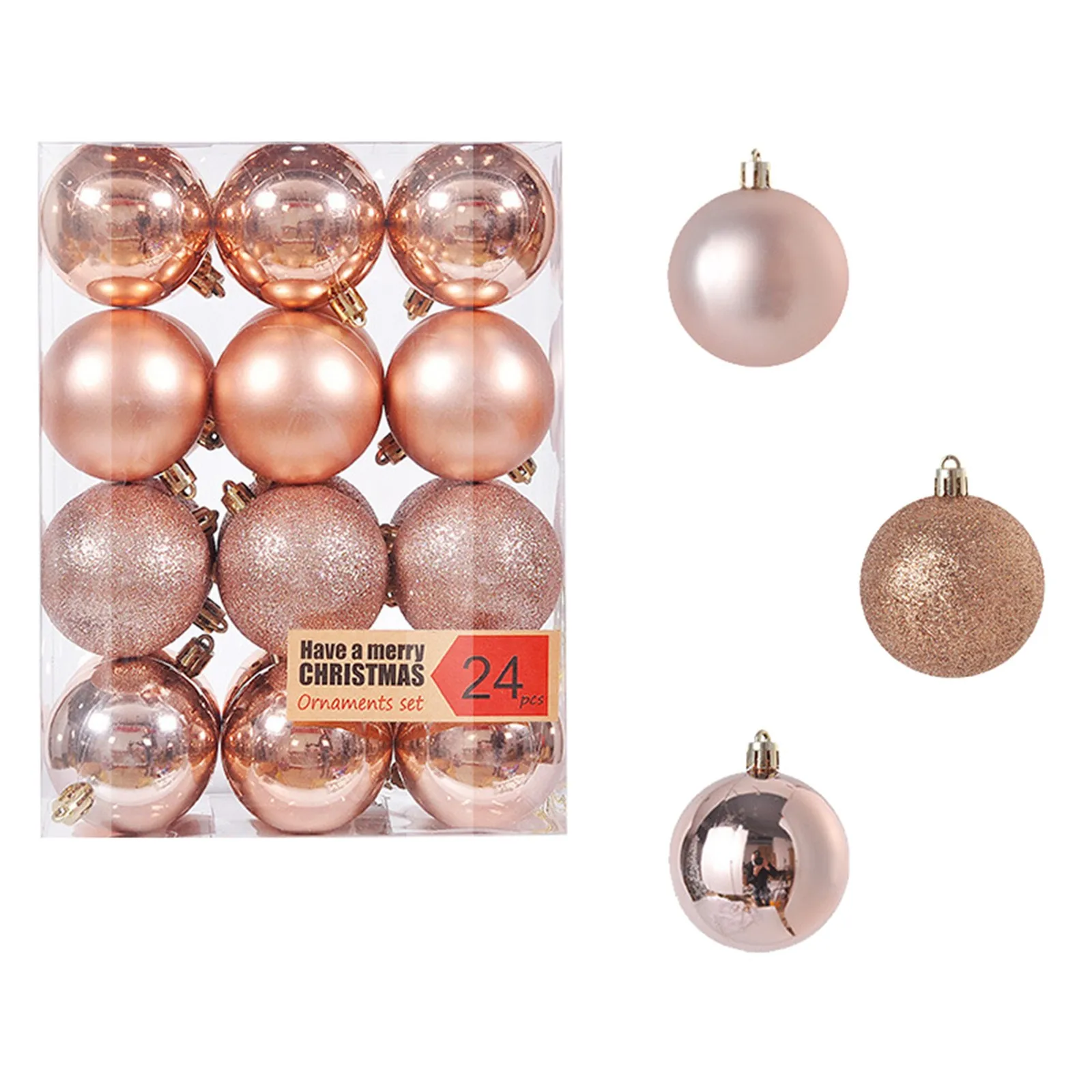 Christmas Balls 24pcs Home Party Decor 2023 New Year Gift Noel Navidad Christmas Tree Ornaments Ball Xmas Hanging Tree Pendants