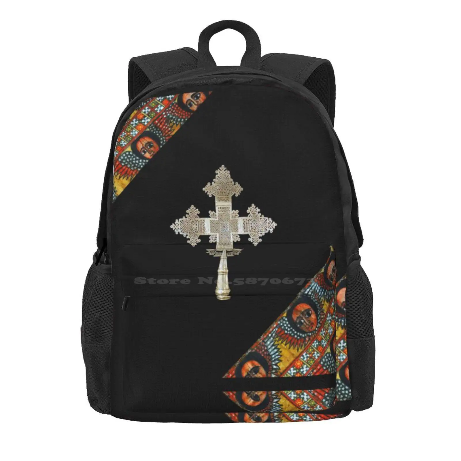 Ethiopian Orthodox ሐበሻ Hot Sale Schoolbag Backpack Fashion Bags Angel Travel Ethiopian Christmas Addis Ababa Culture Religion