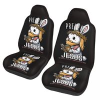 Jesus Rabbit 2 Front Car Seat Covers for Cars Auto SUV Universal Protector Accessories