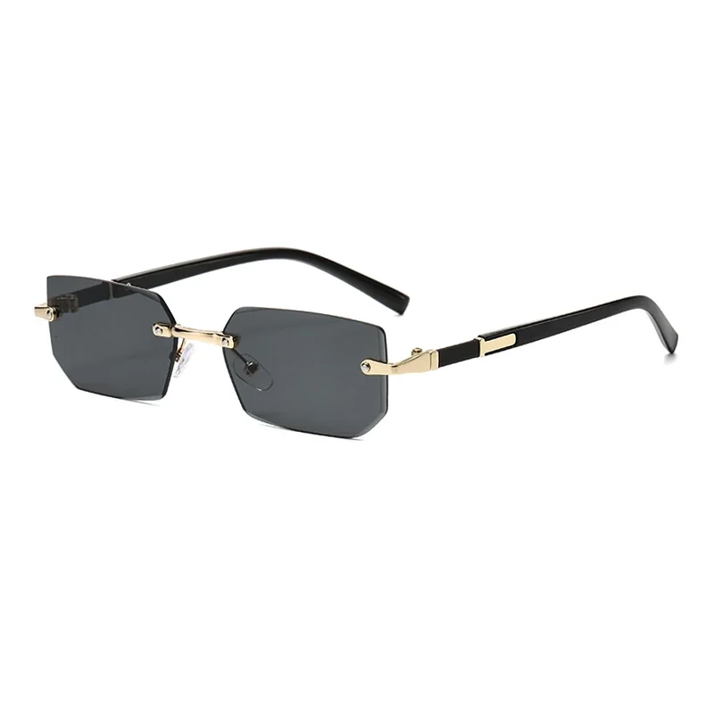 1/2pcs Trendy Rimless Sunglasses Women Fashion Small Rectangle Sun Glasses Retro Shades Summer Traveling Eyewear UV400 - view 4