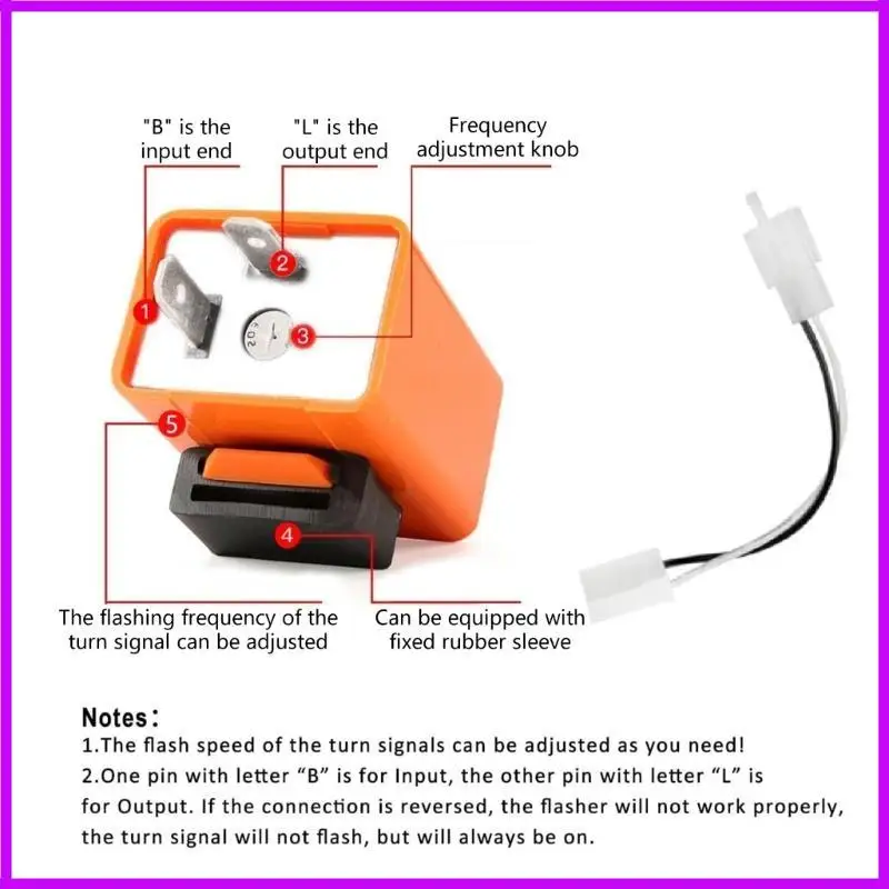 R9CC DC12V Motorcycle Electronic Flasher Relays For Improved Turn Signals
