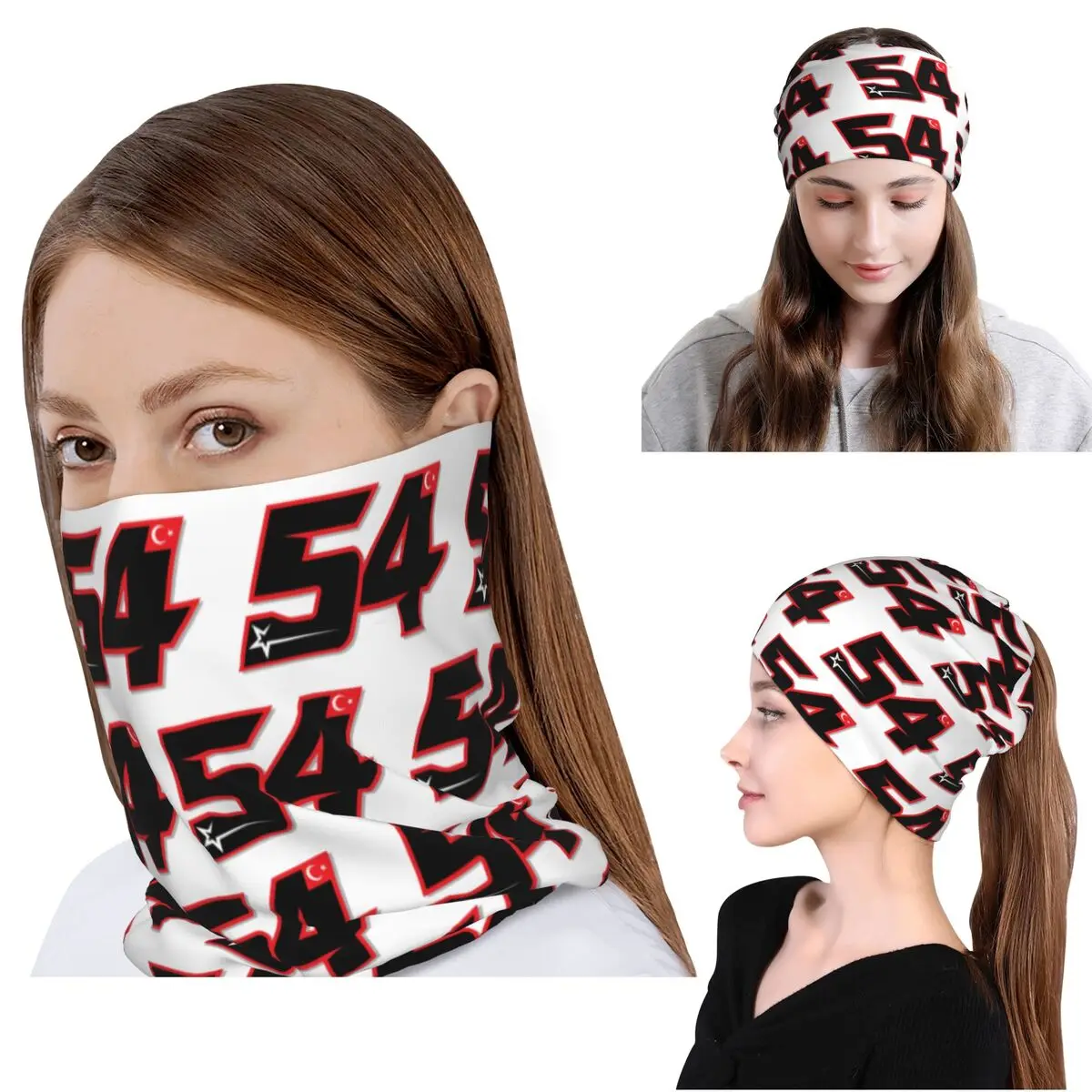

Toprak Razgatlioglu 54 Bandana Neck Gaiter Wrap Mask Scarf Warm Face Mask Beanies Hat Unisex Adult Washable