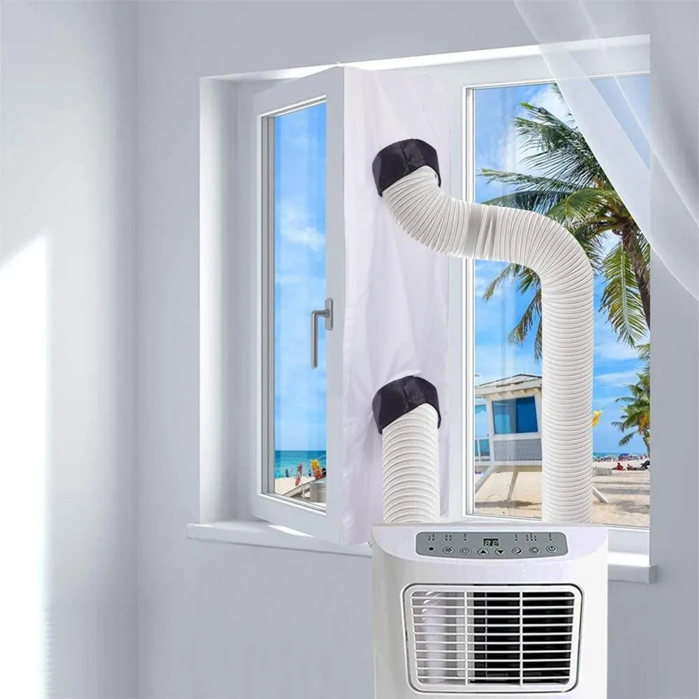 Window Sealing Solution for Portable Featuring Adjustable Coupler and Cloth Material for Structural Resilience