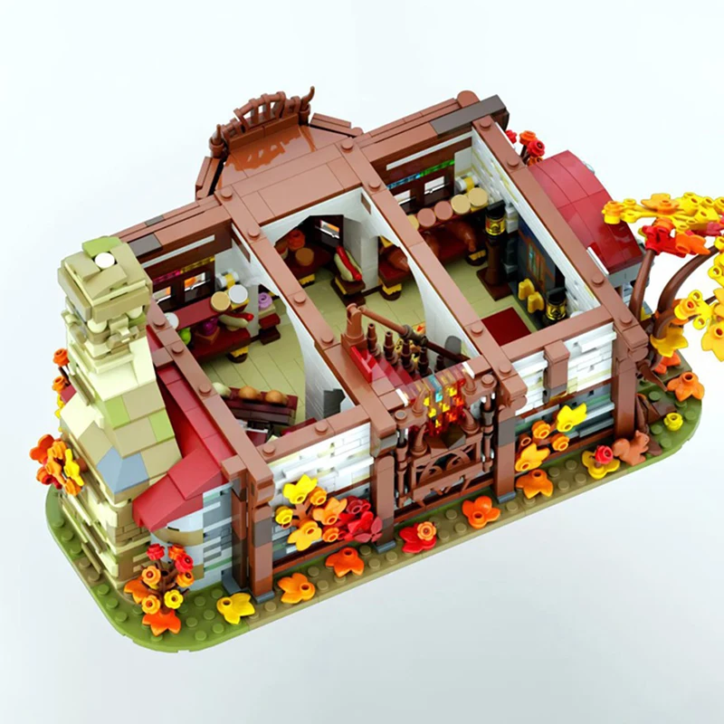 3799 stücke Moc Andwraith der Bäckerei Mittelalterliche Modulare Architektur Schloss Bausteine Kreativität Montage Ziegel Spielzeug Kind DIY Geschenk