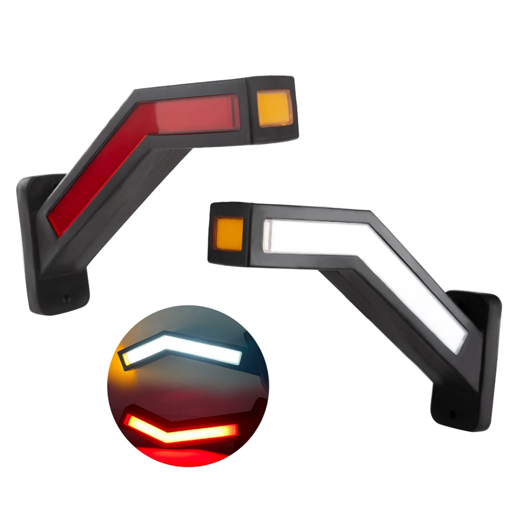 

【ABODE】4 шт. 33 светодиода для прицепа, светодиодное боковое габаритное освещение, габаритный фонарь для грузовика, фургон, светодиодные фонари для прицепа, 12-24 В