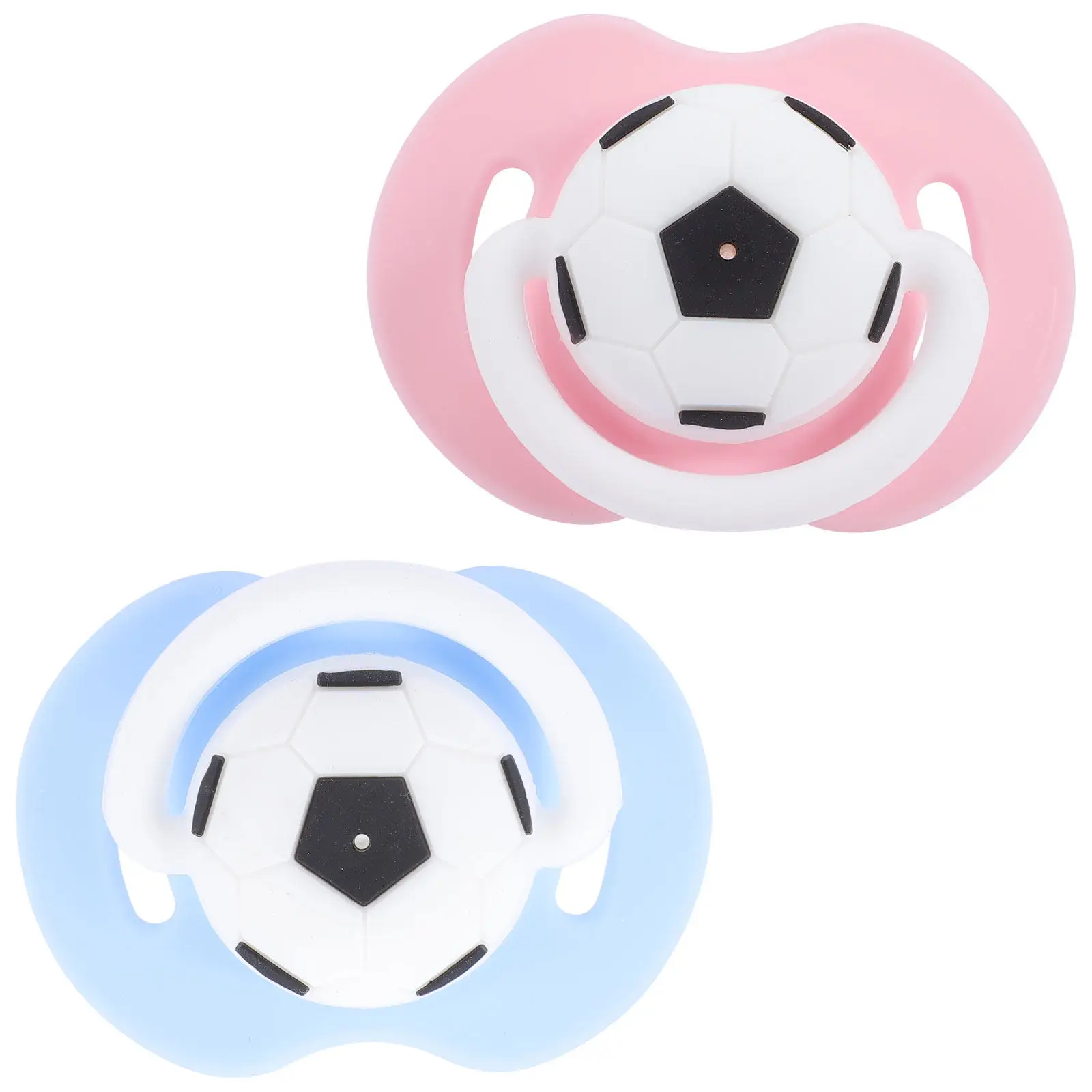 

2Pcs Baby Pacifiers Silicone Newborn Funny Soothing Teething Pacifiers Infant Comfortable Jaw Support