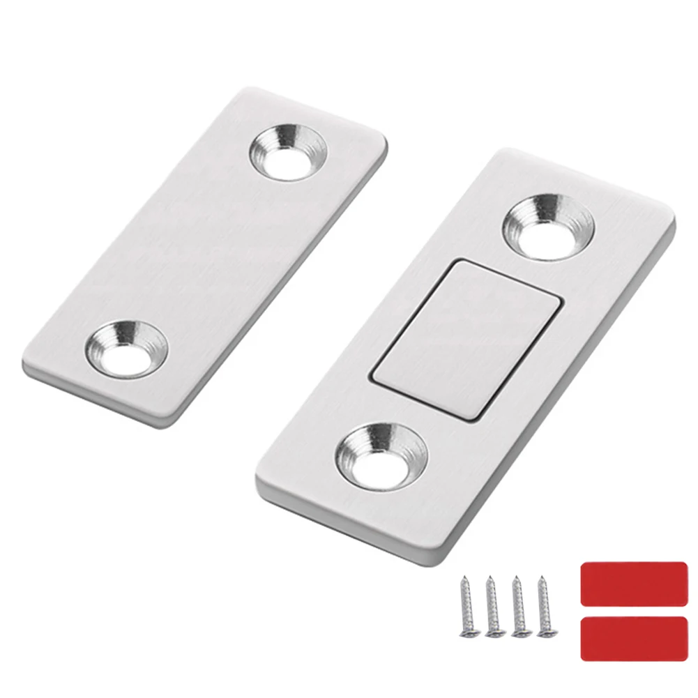 Door Catch Door Closer Strong Magnetic Suction Bead Ultra-thin Wardrobe Door Suction 2pcs/Set Cabinet Catches Latches