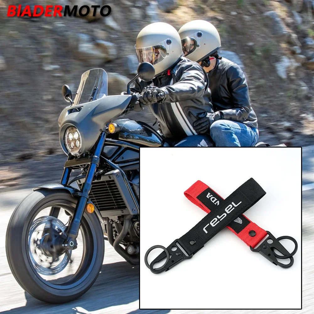 For Honda Rebel 250 300 500 1100 CMX Rebel300 Rebel500 Rebel1100 Top Selling Motorcycle Accessorie Embroidery Keyring KeyChain