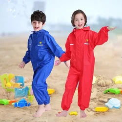 2023 Hooded Rain Boy Jumpsuits Waterproof Baby Girl Rompers Sports Children Overalls Outdoor Beach Teenage Kids Bodysuit Clothes
