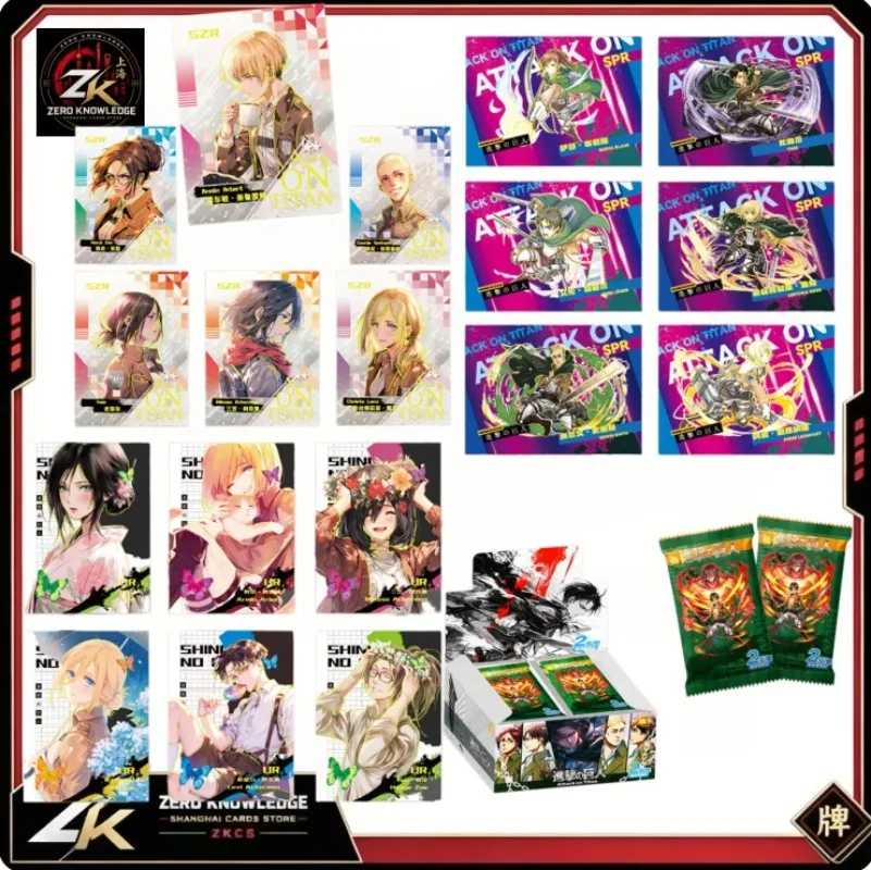 

Attack on Titan Card Hot Blooded Anime Collection Card Attack on Titan Peripheral Blind Box Collection Gift