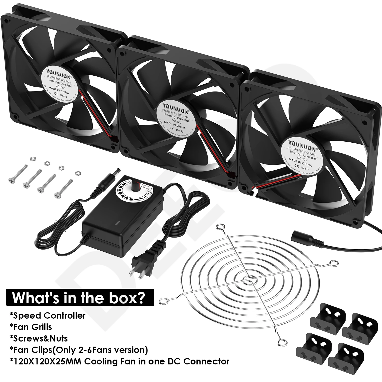 12cm High Speed Large Air Volume 100V 220V Btc Mining Machine Workstation Cabinet 120MM Violent Server Cooling System Fan Kit