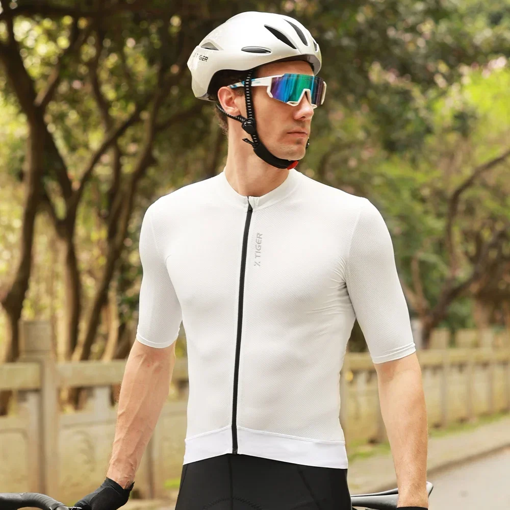 X-TIGER Cycling Bib Shorts Summer Men's Cycling Reflective One Piece Breathable Sponge Pants Bib Pants Set