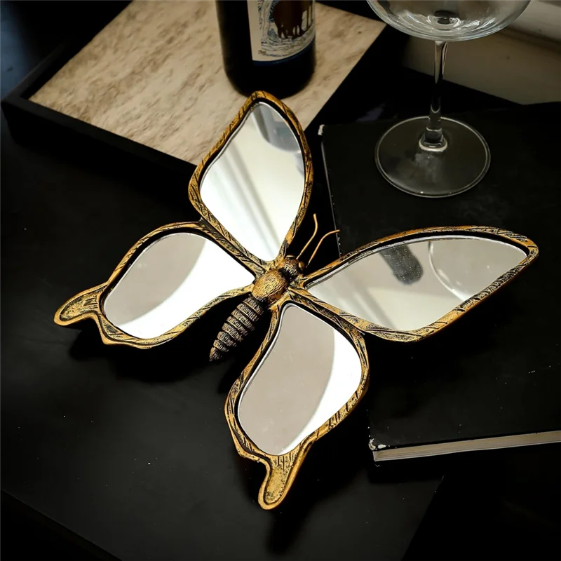 ABVA-Decorative Bug Insects Animals Mirrors Resin Butterfly Glass Wall Decor, Perfect For Victorian And European Themed Homes