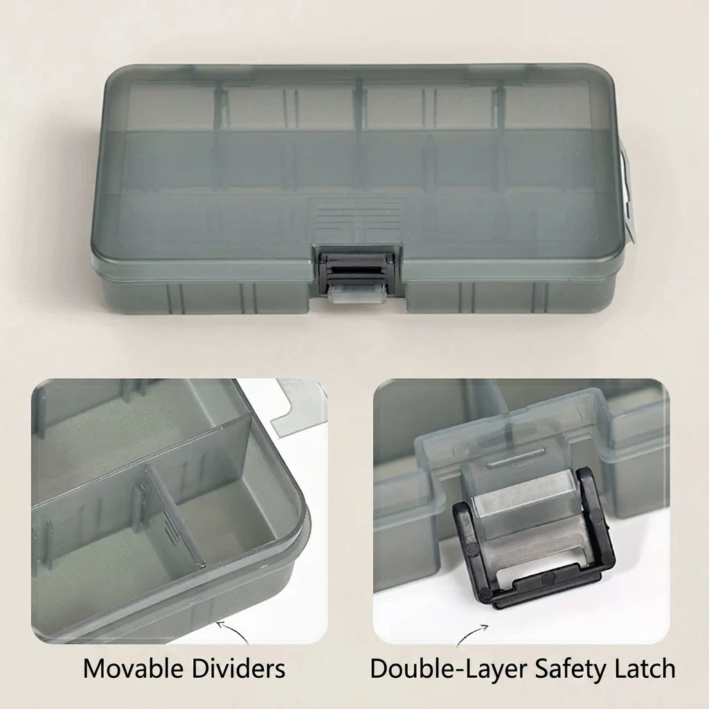 Large Capacity 10-Compartment Lash Organizer Box - Dustproof & Crush-Proof Portable Storage Case for Eyelash Extension Tools