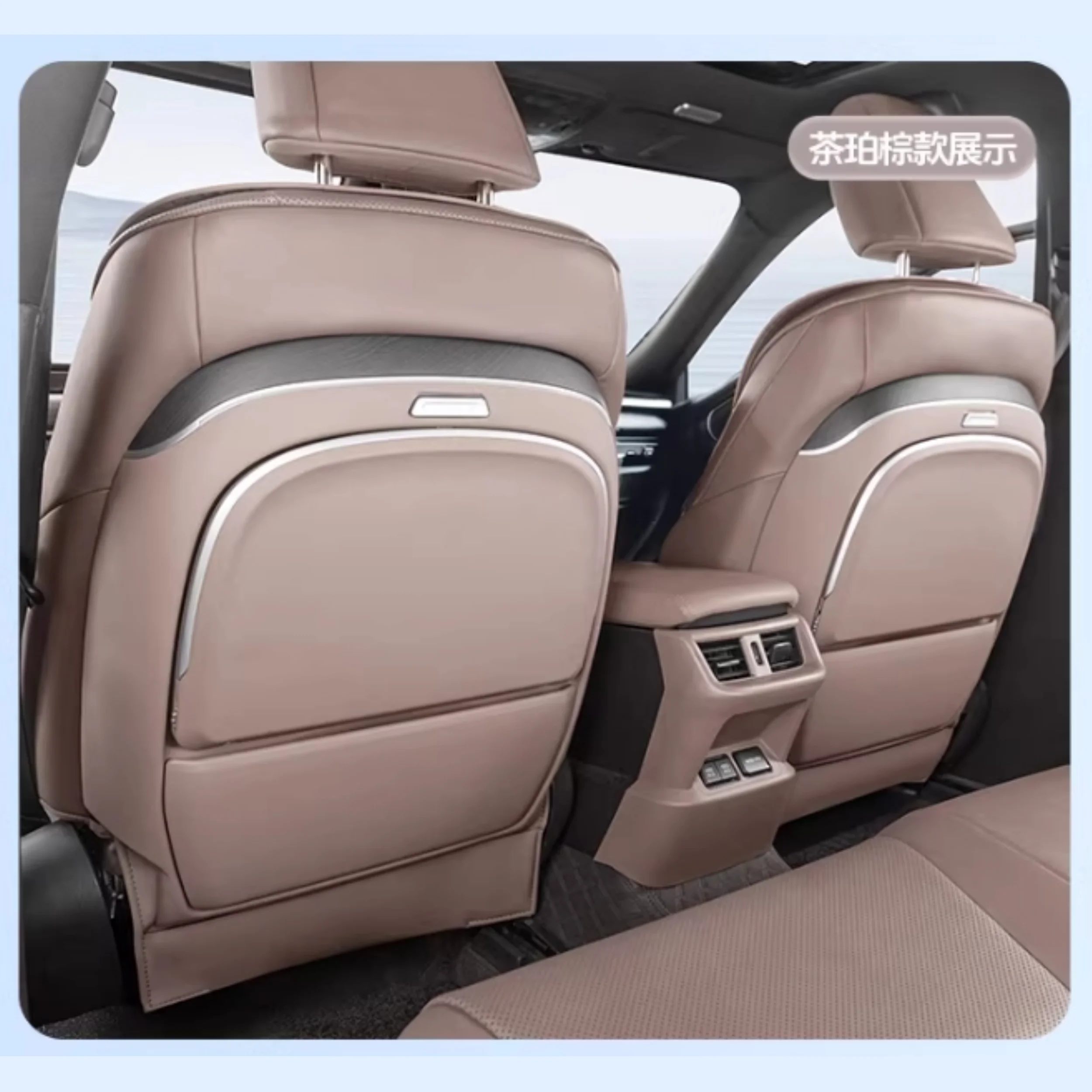 Car Tray With Ambient Light Wireless Charging Foldable Rear Seat Table Board For LEXUS ES 200 260 18-25 Modification Accessories