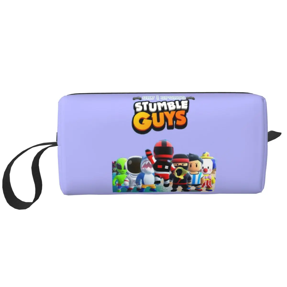 Stumble Guys Game Cosmetic Bag Women Makeup Bags Cartoon Travel Zipper Toiletry Bag Organizer Merch