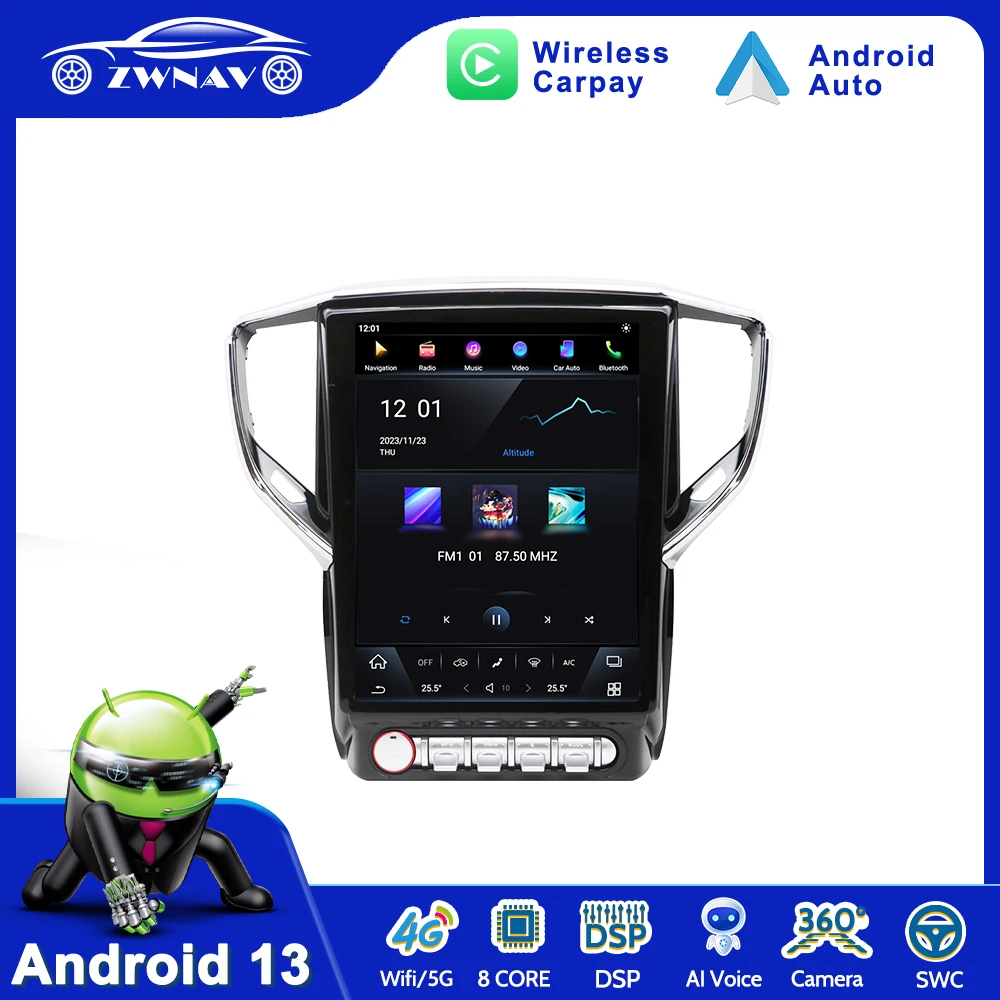

Tesla Style Android 13.0 12+256GB For Maserati Ghibli 2014 - 2019 Multimedia Player Auto Stereo GPS Navi Head Unit DSP Carplay