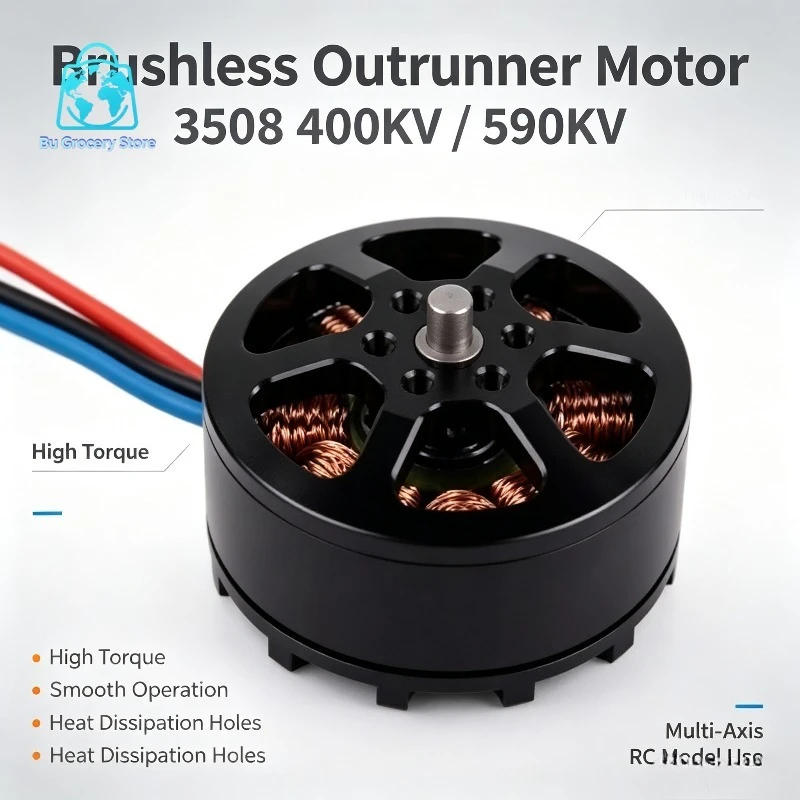 Brushless Motor 3508 400KV 590KV Brushless Outurnner Motor RC Airplane Plane Accessories Multi-axis Motor Model  for RC