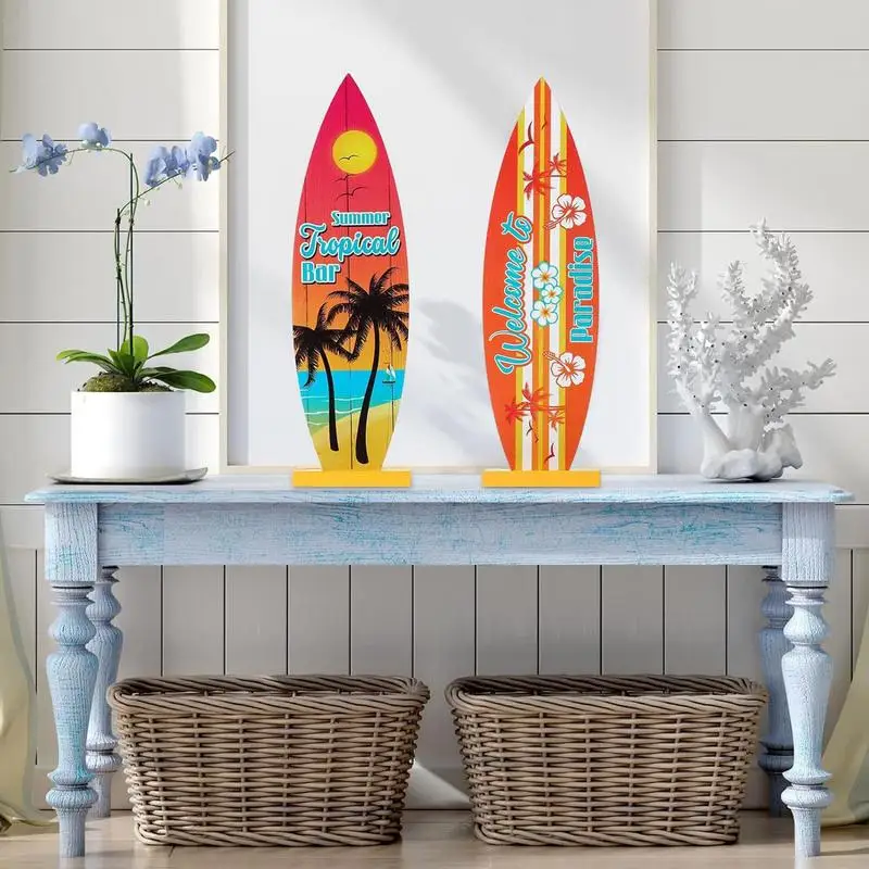 Surfboard Sign Summer Party Decorations Summer Wood Sign Summer Party Decorations Surf Board Decor For Wall Tropical Bar Table