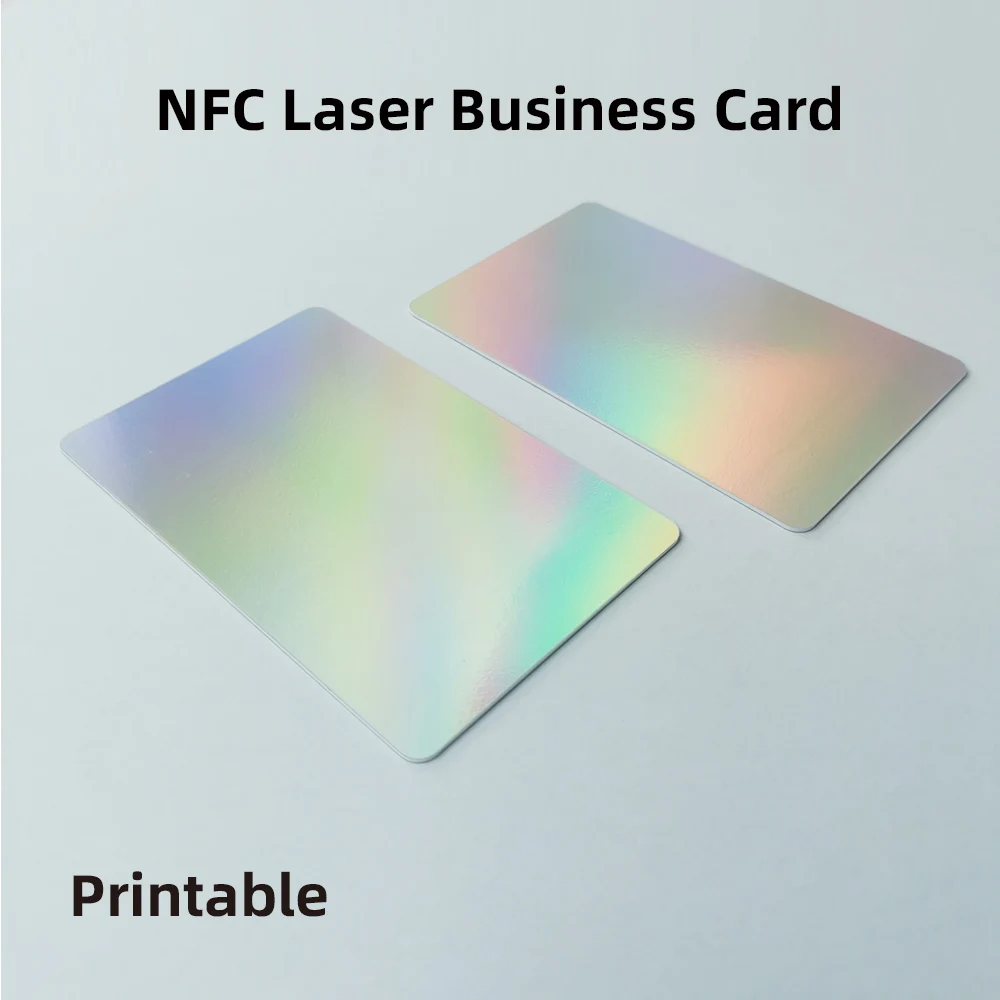 NFC Laser Business Cards PVC Material 13.56MHz 14443A 144 Bytes RFID NTG213 Card Social Recognition Laser NFC Business Card