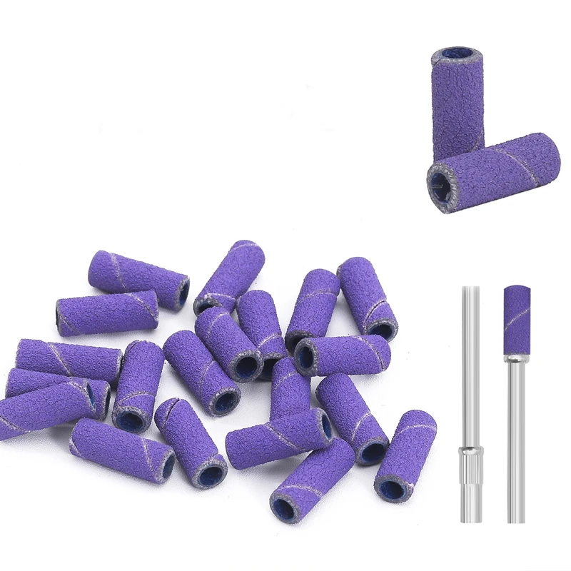 60 Stück 3mm Mini Zebra Nagelschleifbänder 180 Körnung Elektrische Nagelbohrer-Bits Gel-Politur-Entferner Nagelfeile Maniküre-Zubehör Werkzeug